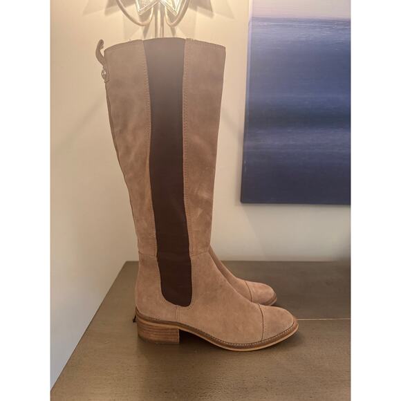 BCBGeneration Women's Judie Sz 6 Tan Camel Suede Brown Chelsea Pull On Boho - Picture 8 of 13